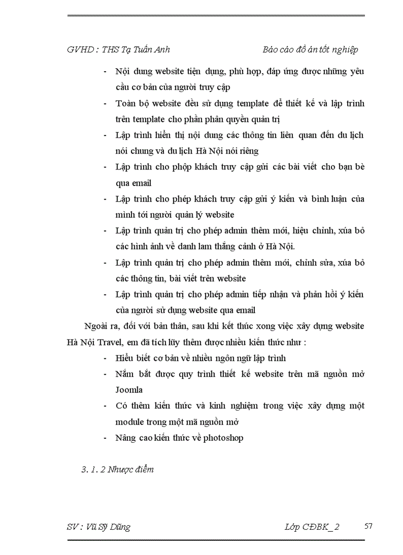 image for page Xây dựng website thông tin du lịch Hà Nội Travel trên Joomla