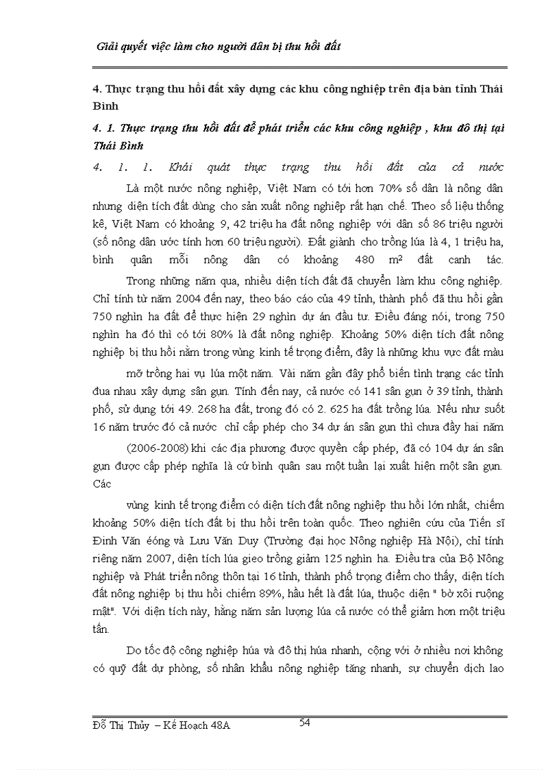 image for page Giải quyết việc làm cho những người dân bị thu hồi đất xây dựng các khu công nghiệp trên địa bàn tỉnh Thái Bình
