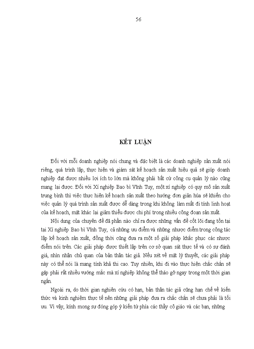 image for page Hoàn thiện công tác lập kế hoạch sản xuất tại Xí nghiệp Bao bì Vĩnh Tuy.