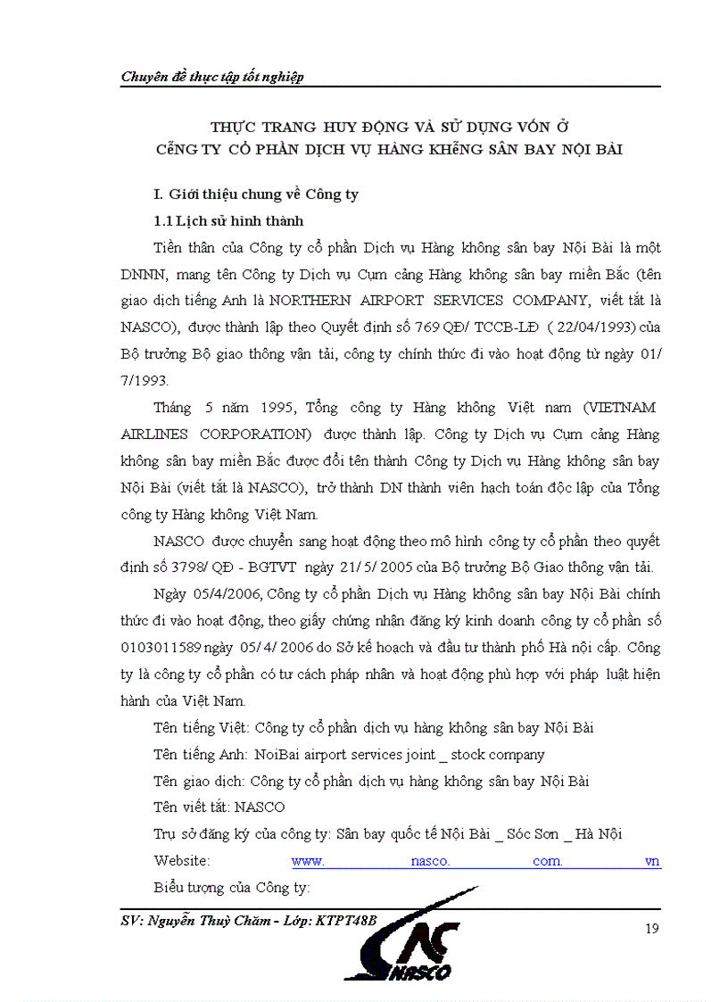 image for page Giải pháp huy động vốn ở công ty cổ phần dịch vụ hàng không sân bay Nội Bài