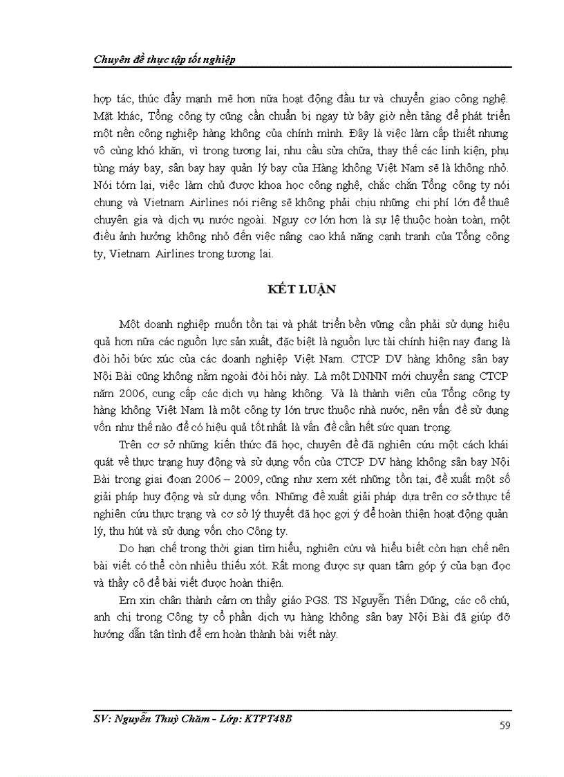 image for page Giải pháp huy động vốn ở công ty cổ phần dịch vụ hàng không sân bay Nội Bài