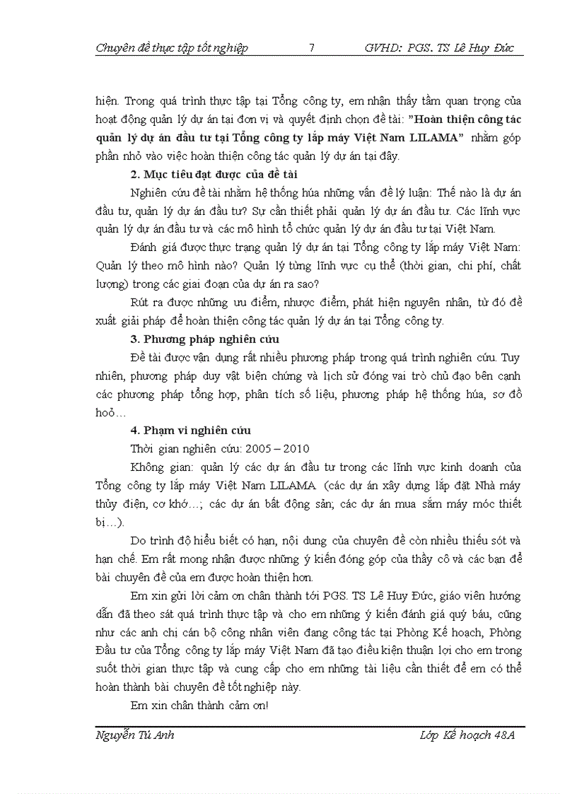 image for page Hoàn thiện công tác quản lý dự án đầu tư tại Tổng công ty lắp máy Việt Nam LILAMA
