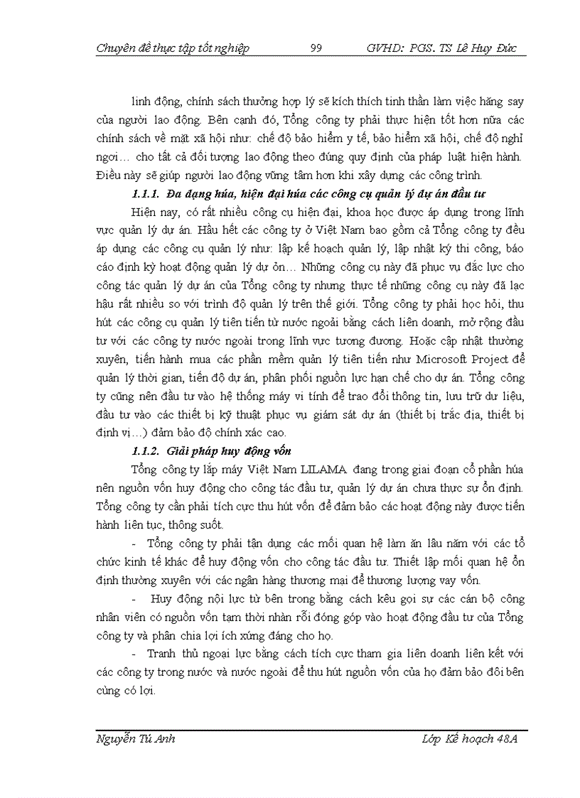 image for page Hoàn thiện công tác quản lý dự án đầu tư tại Tổng công ty lắp máy Việt Nam LILAMA