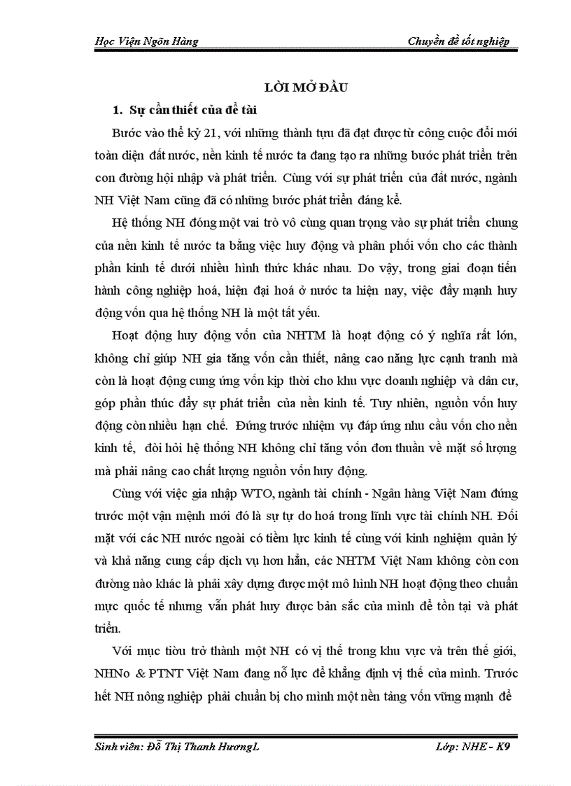 image for page Giải pháp nâng cao chất lượng huy động vốn của chi nhánh NHNo & PTNT Hoàng Mai