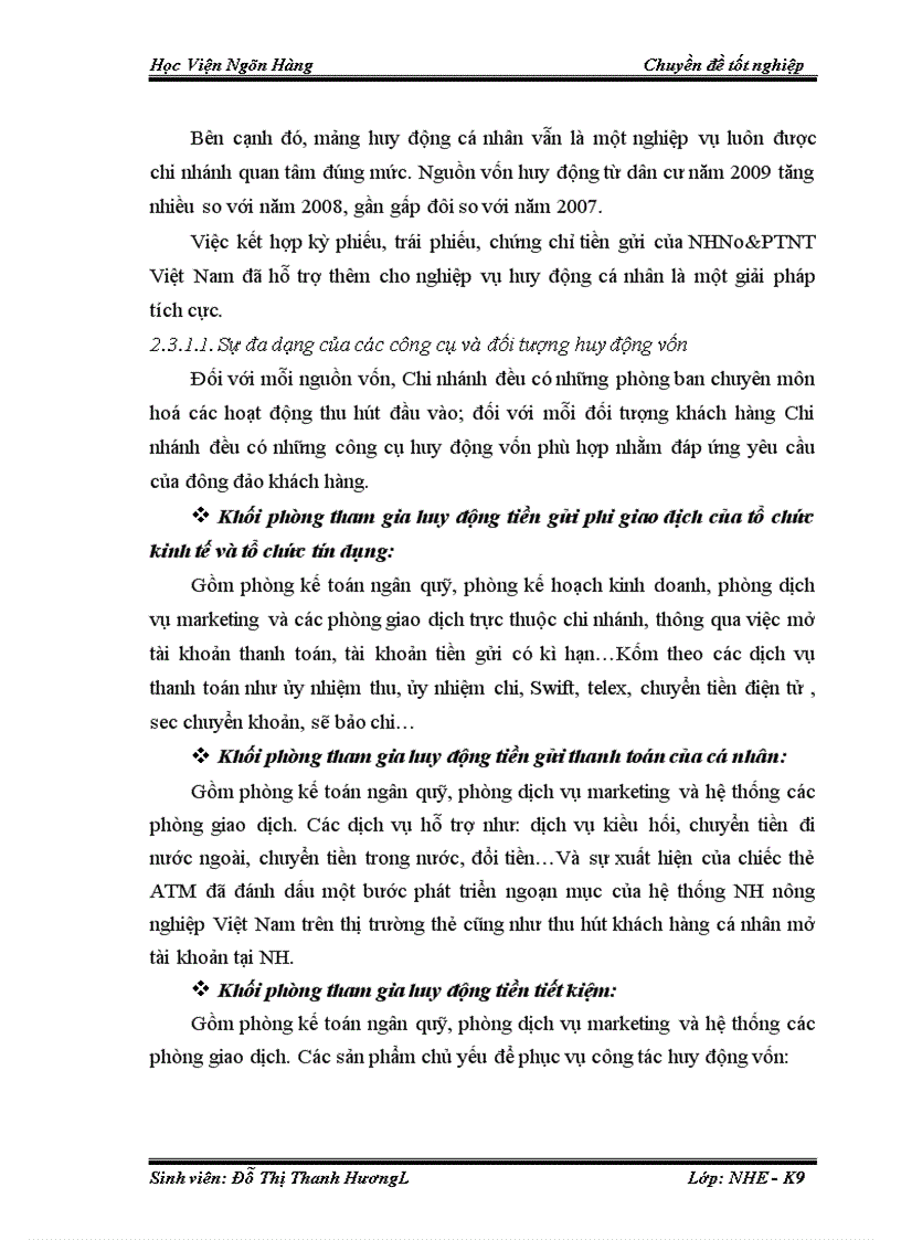 image for page Giải pháp nâng cao chất lượng huy động vốn của chi nhánh NHNo & PTNT Hoàng Mai