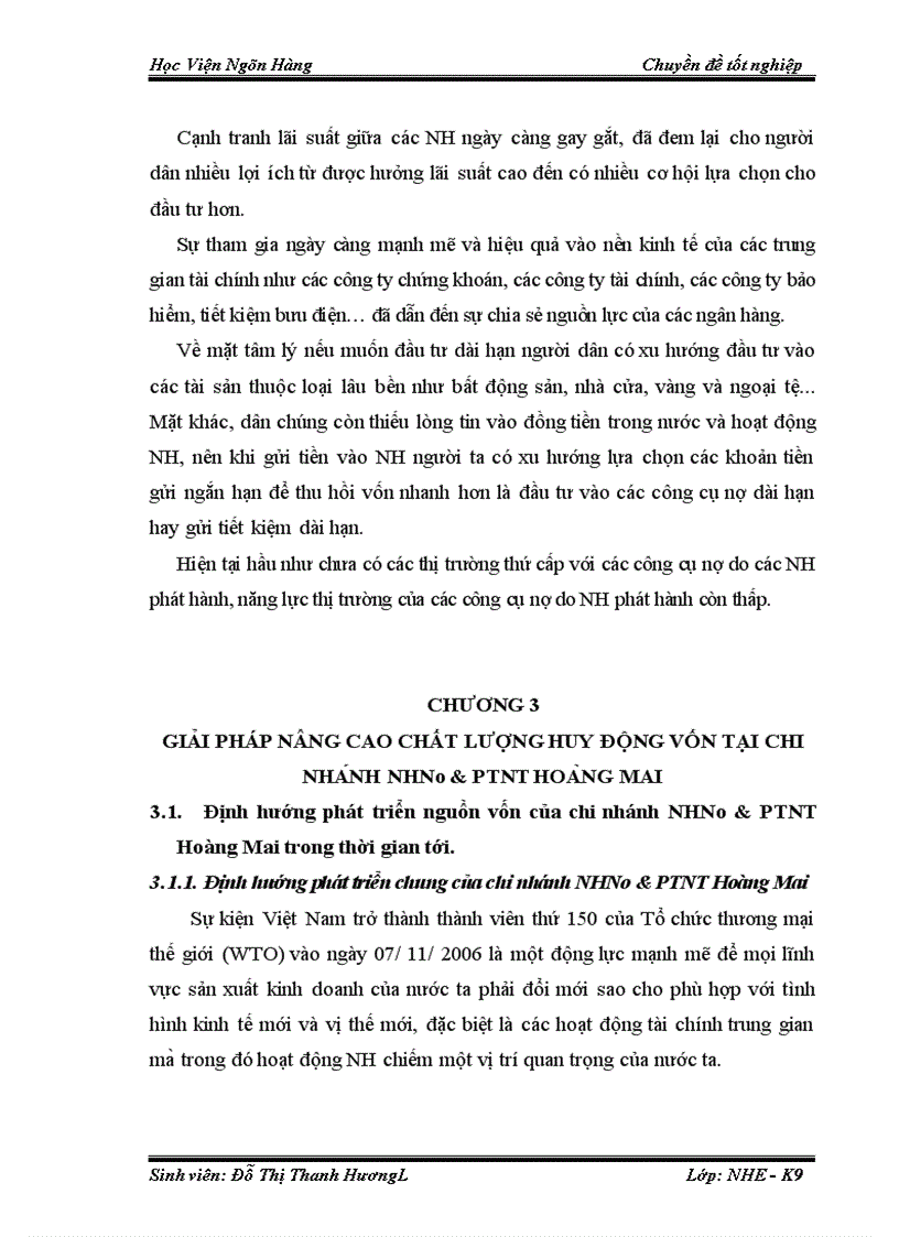 image for page Giải pháp nâng cao chất lượng huy động vốn của chi nhánh NHNo & PTNT Hoàng Mai