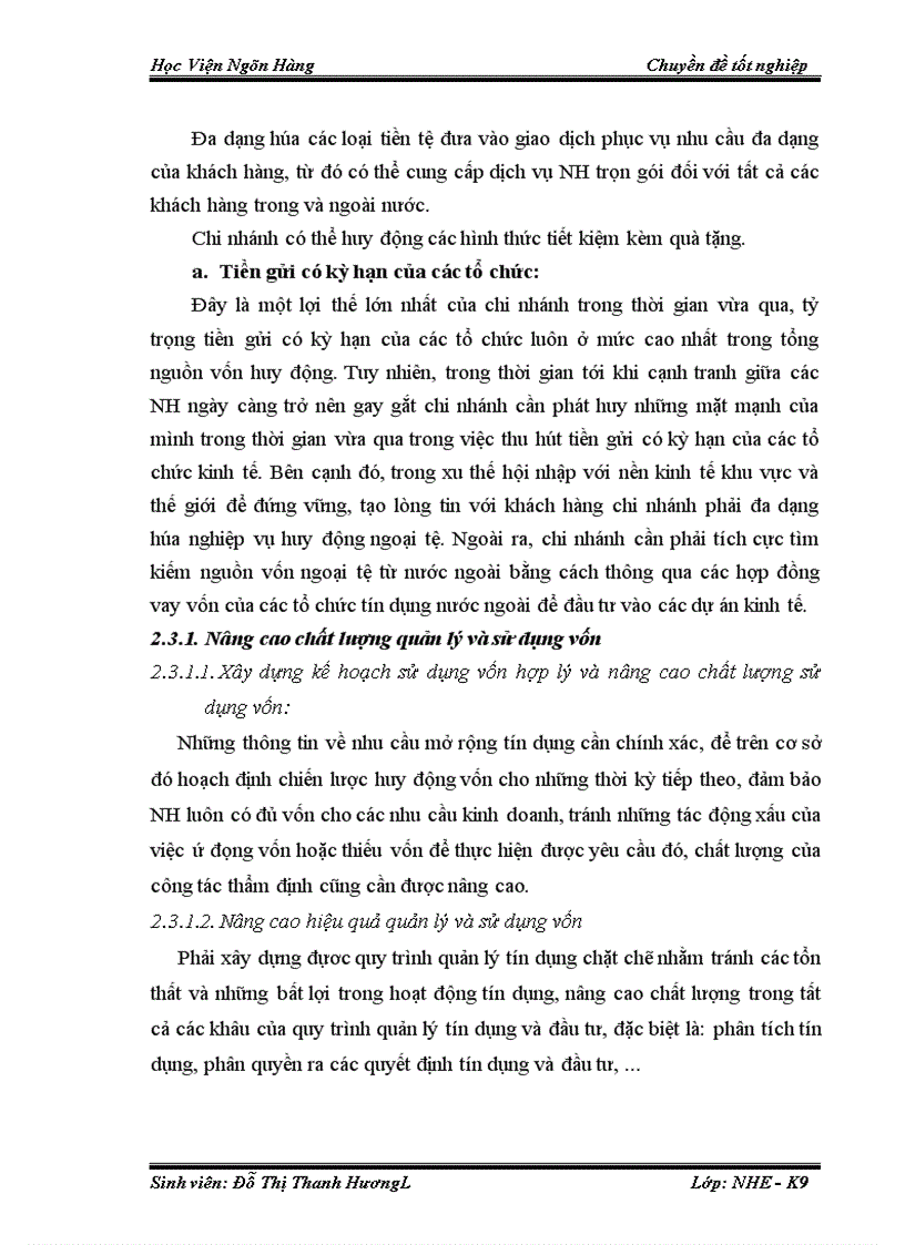 image for page Giải pháp nâng cao chất lượng huy động vốn của chi nhánh NHNo & PTNT Hoàng Mai