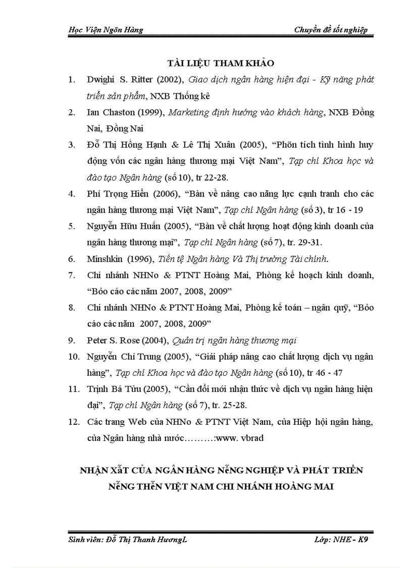 image for page Giải pháp nâng cao chất lượng huy động vốn của chi nhánh NHNo & PTNT Hoàng Mai