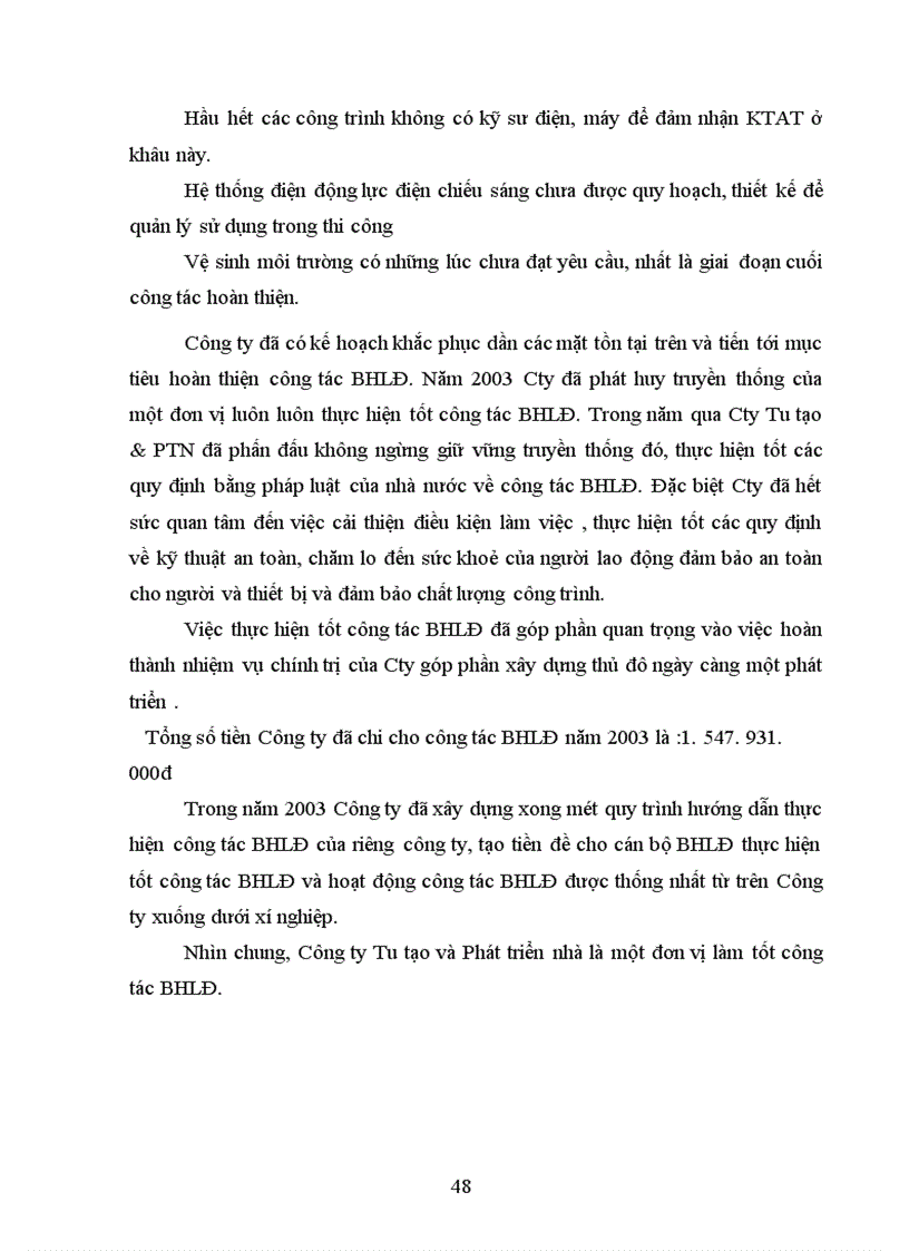 image for page Bảo hộ lao động tại Công ty tu tạo và phát triển nhà