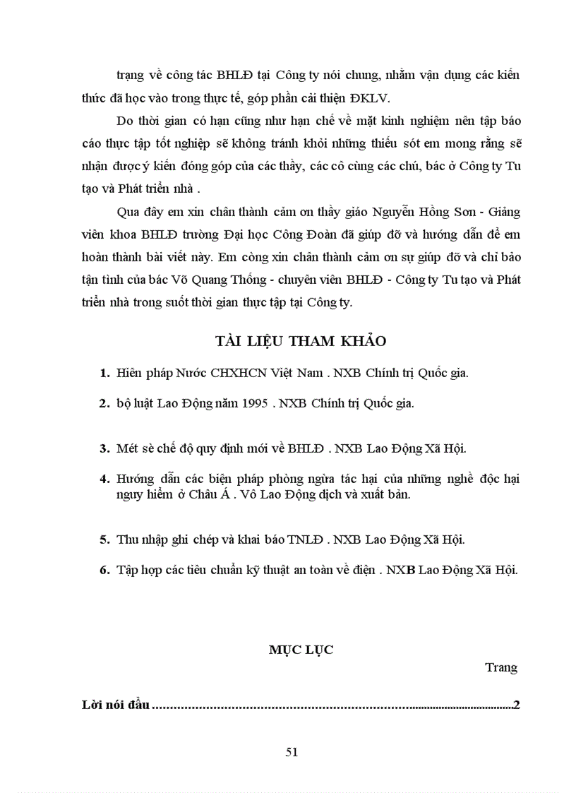 image for page Bảo hộ lao động tại Công ty tu tạo và phát triển nhà