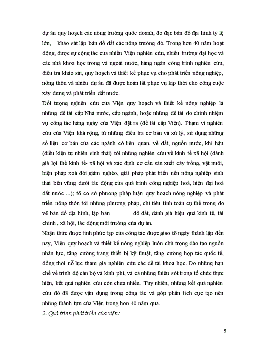image for page Tình hình đầu tư và các hoạt động của viện quy hoạch và thiết kế nông nghiệp