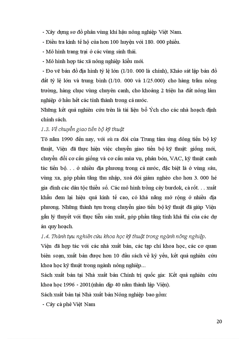 image for page Tình hình đầu tư và các hoạt động của viện quy hoạch và thiết kế nông nghiệp