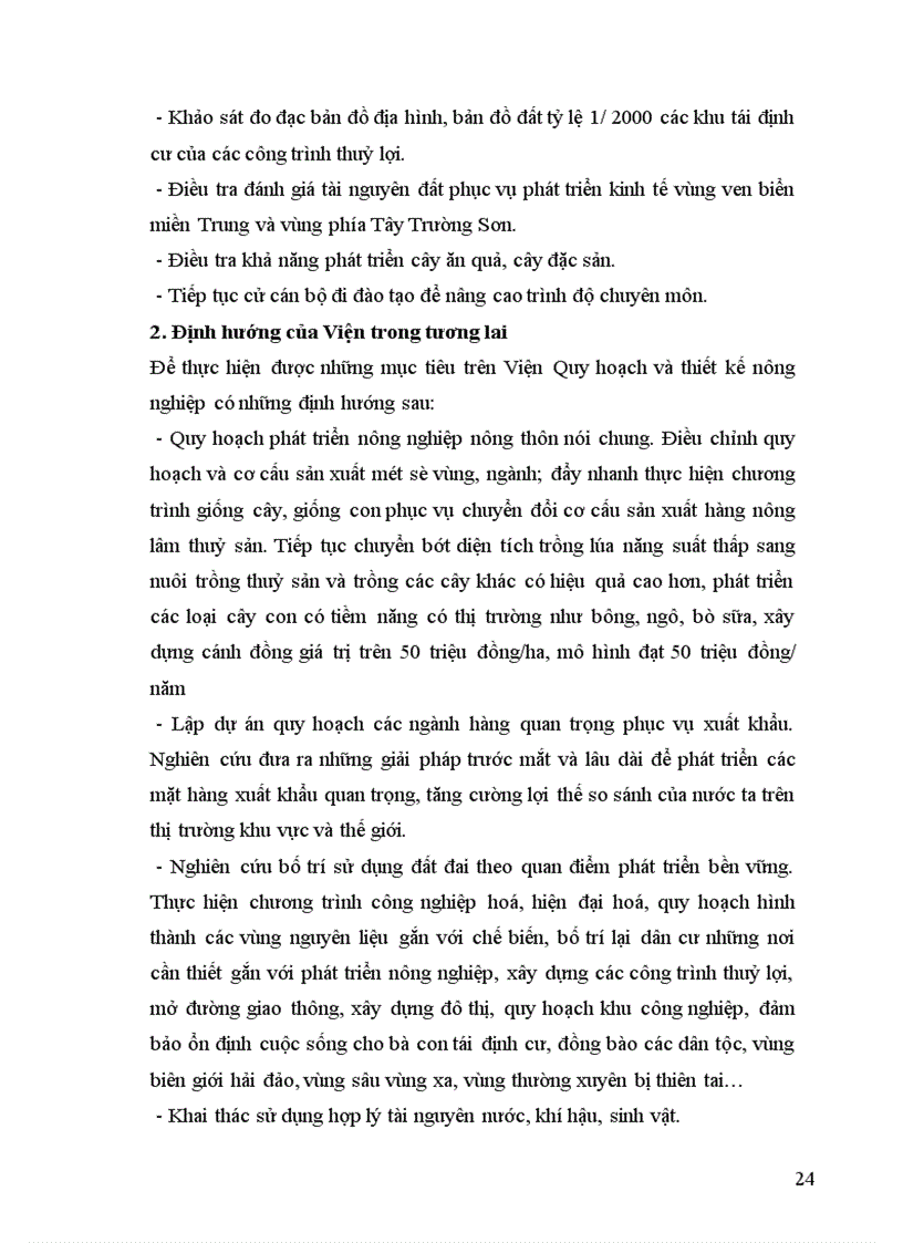 image for page Tình hình đầu tư và các hoạt động của viện quy hoạch và thiết kế nông nghiệp