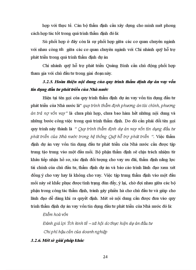 image for page Hoàn thiện công tác thẩm định dự án vay vốn tín dụng đầu tư phát triển của Nhà nước tại Chi nhánh quỹ hỗ trợ phát triển Quảng Bình