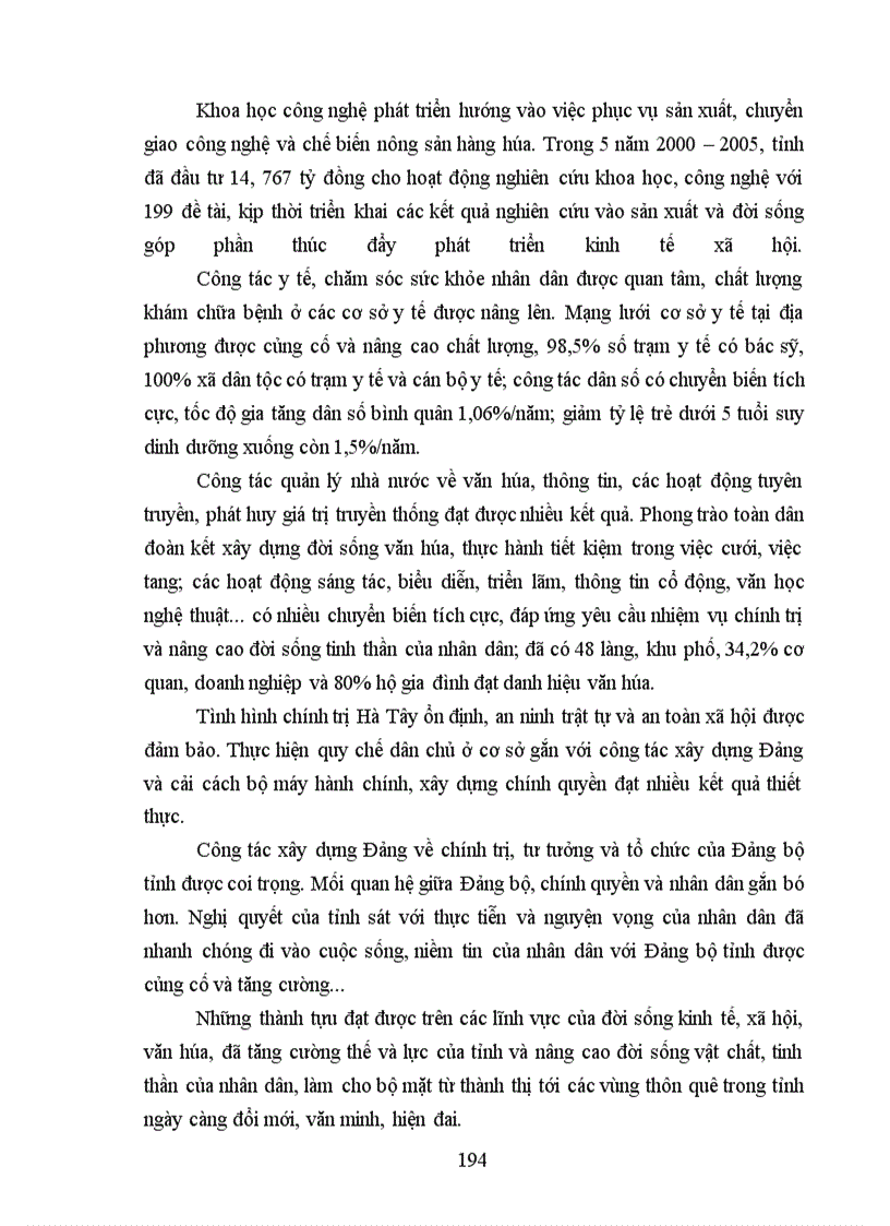 image for page Hiện trạng và những giải pháp chủ yếu để xây dựng phát triển công nghiệp, nông thôn Hà Tây đến năm 2000