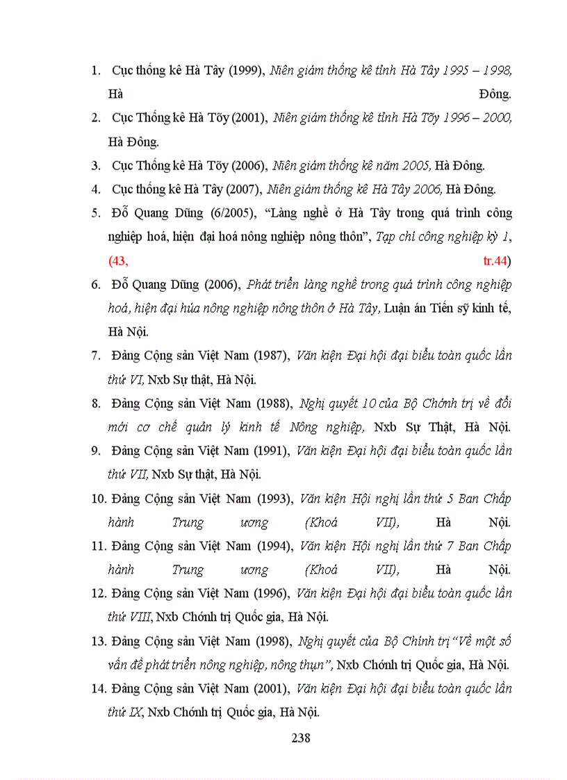 image for page Hiện trạng và những giải pháp chủ yếu để xây dựng phát triển công nghiệp, nông thôn Hà Tây đến năm 2000