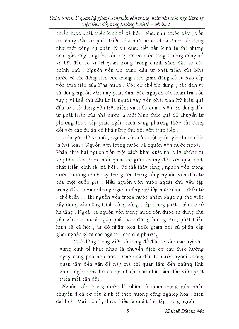 Vai trò và mối quan hệ giữa hai nguồn vốn trong nước và nước ngoài trong việc thúc đẩy tăng trưởng kinh tế