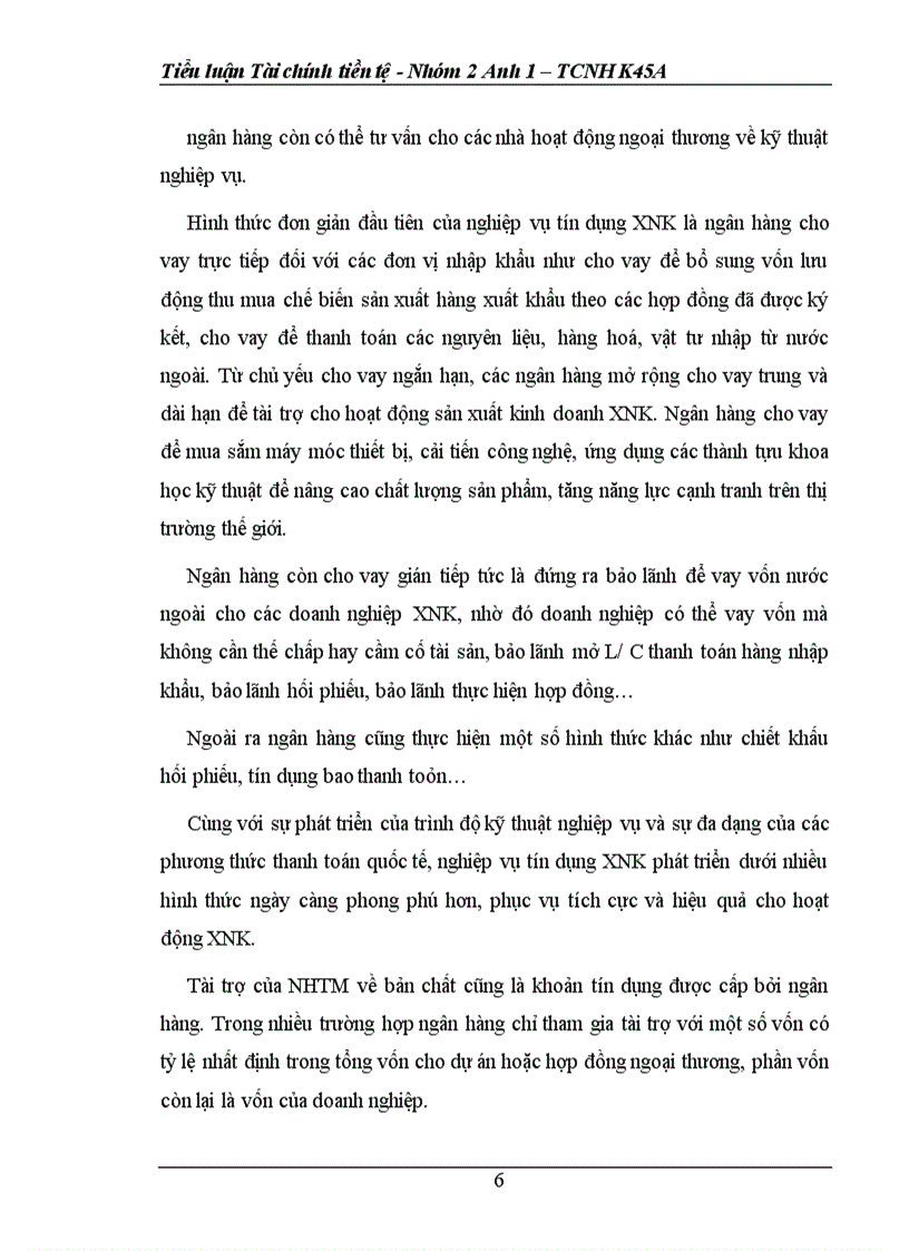 image for page Những thực trạng chung trong hoạt động tín dụng xuất nhập khẩu của ngân hàng thương mại