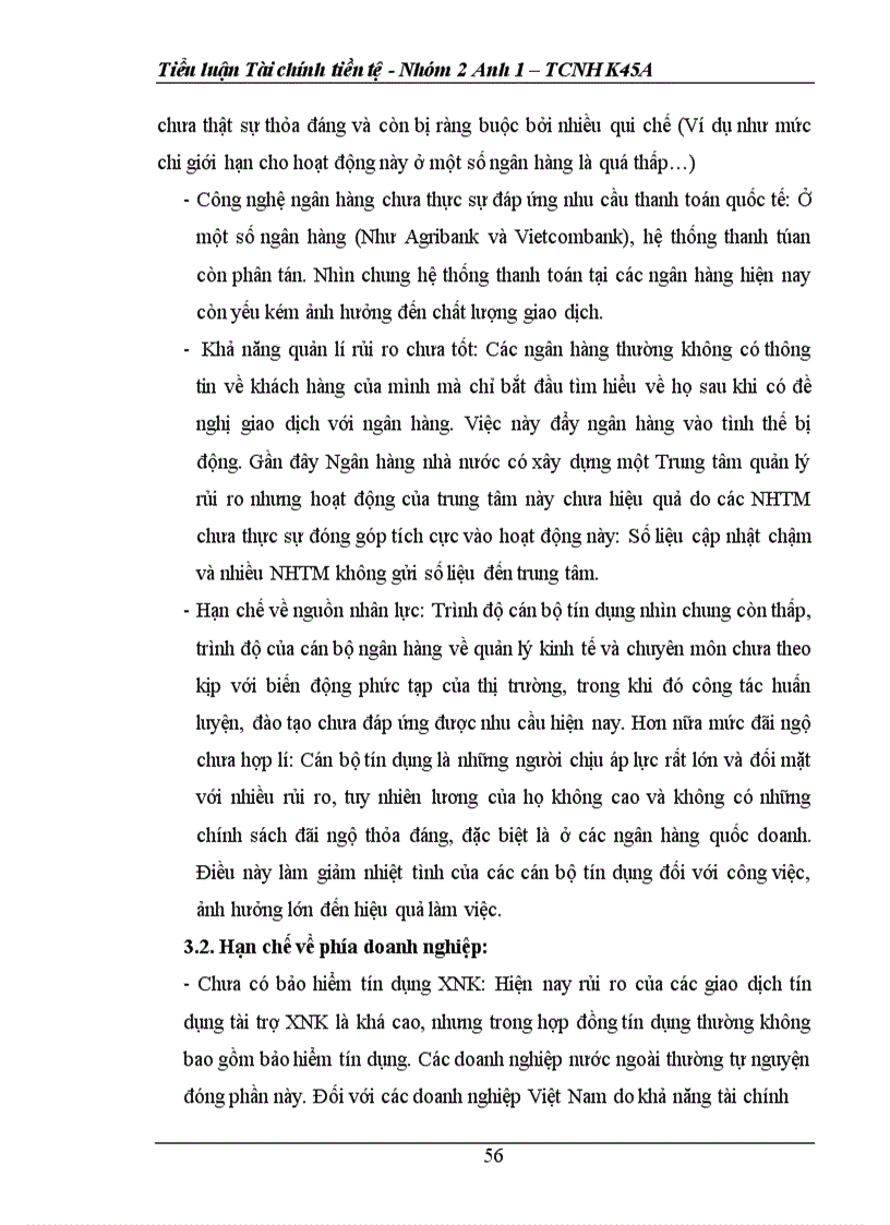 image for page Những thực trạng chung trong hoạt động tín dụng xuất nhập khẩu của ngân hàng thương mại