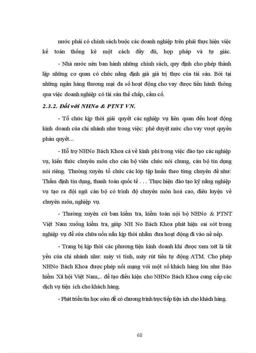 image for page Giải pháp nâng cao hiệu quả sử dụng vốn tại NH No& PTNT Việt Nam chi nhánh Bách Khoa.