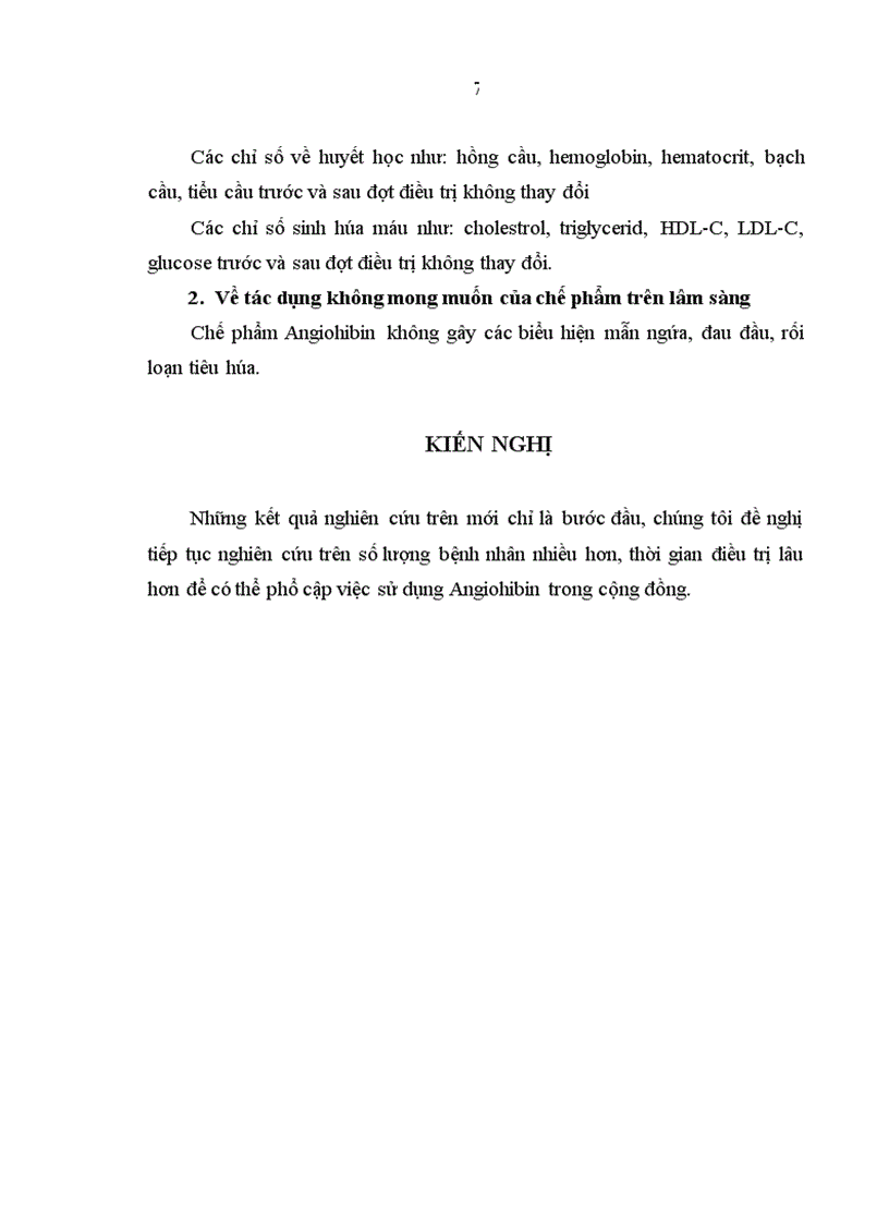 image for page Khảo sát tác dụng không mong muốn của Chế phẩm Angiohibin.