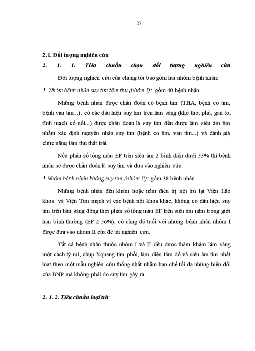 image for page Nghiên cứu nồng độ B- type Natriuretic Peptide huyết tương của bệnh nhân trưởng thành suy tim mạn tính