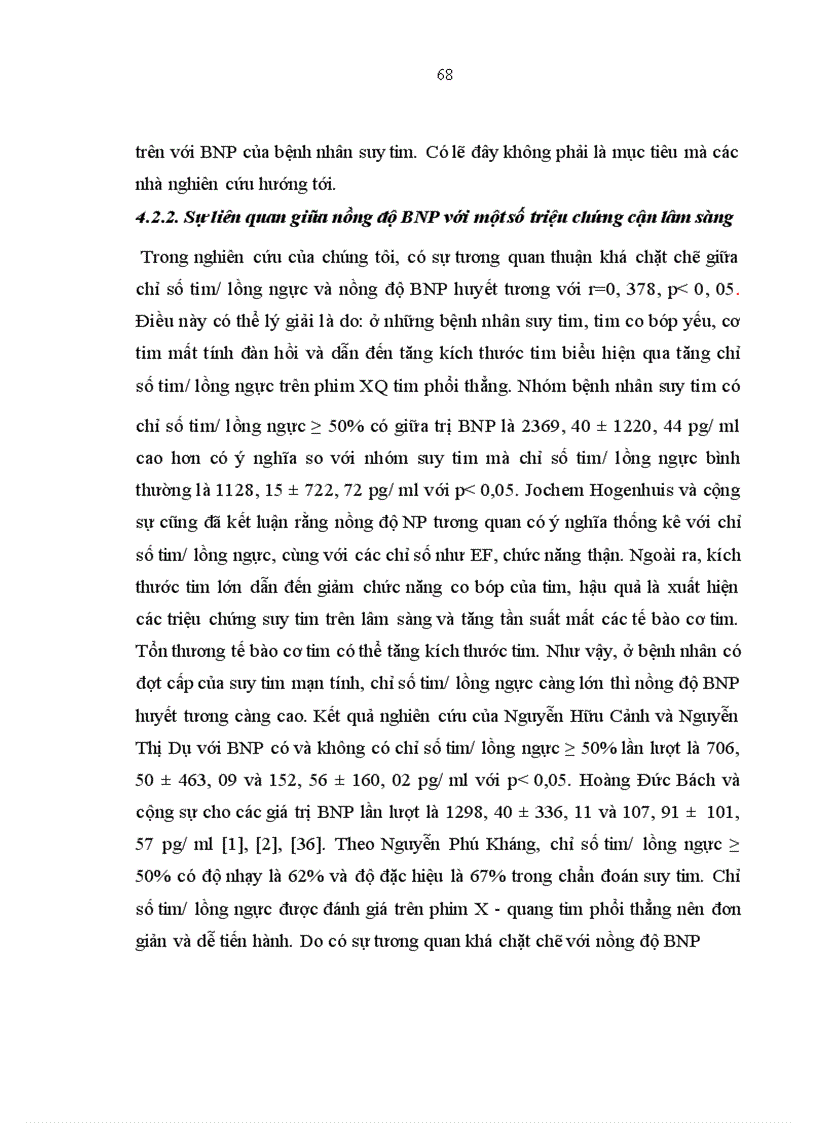 image for page Nghiên cứu nồng độ B- type Natriuretic Peptide huyết tương của bệnh nhân trưởng thành suy tim mạn tính