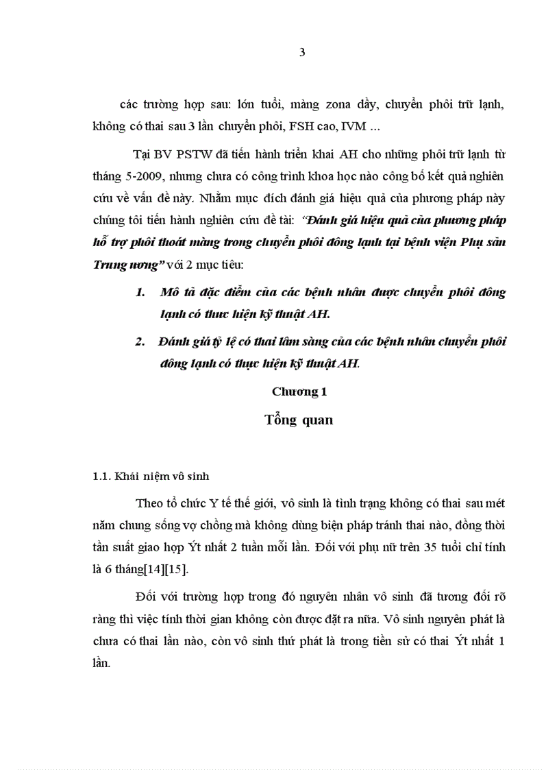 image for page Đánh giá hiệu quả của phương pháp hỗ trợ phôi thoát màng trong chuyển phôi đông lạnh tại bệnh viện Phụ sản Trung ương