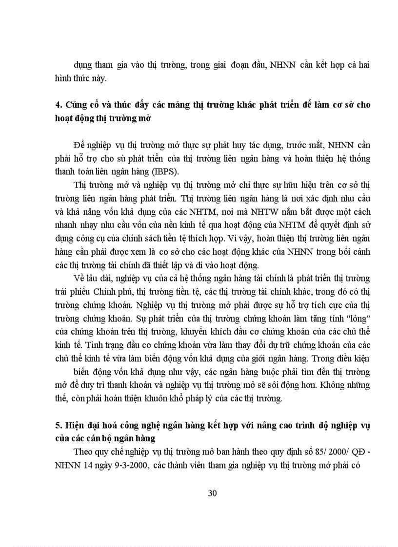image for page Sử dụng công cụ nghiệp vụ thị trường mở trong điều hành chính sách tiền tệ