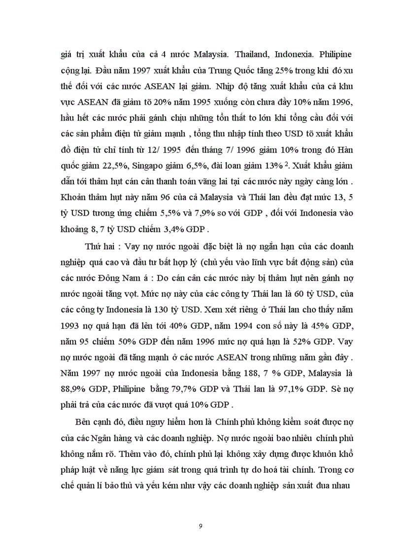 image for page Vấn đề về cuộc khủng hoảng tài chính tiền tệ ở Đông Nam á