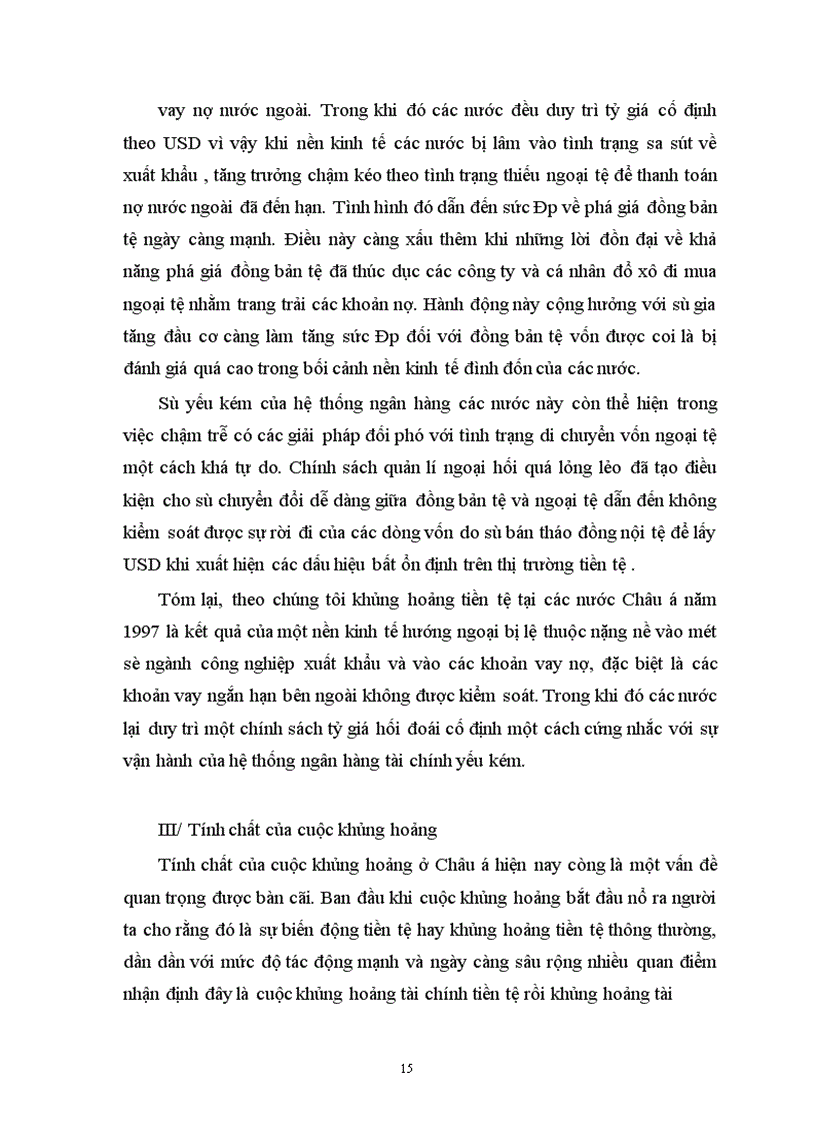 image for page Vấn đề về cuộc khủng hoảng tài chính tiền tệ ở Đông Nam á