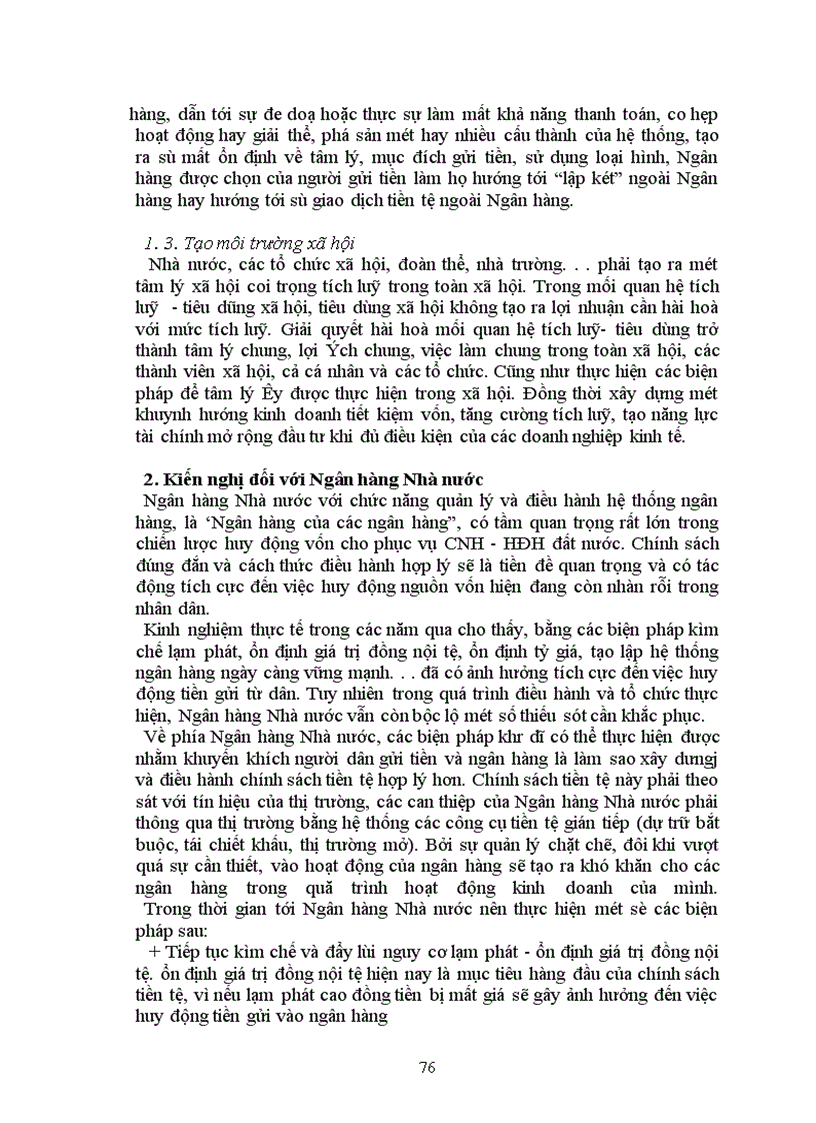 image for page Một số giải pháp nhằm tăng cường khả năng huy động vốn của Ngân hàng Thương mại cho sự nghiệp Công nghiệp hoá - Hiện đại hoá đất nước