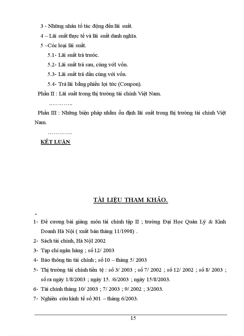 image for page Lãi suất trong thị trường tài chính Việt Nam