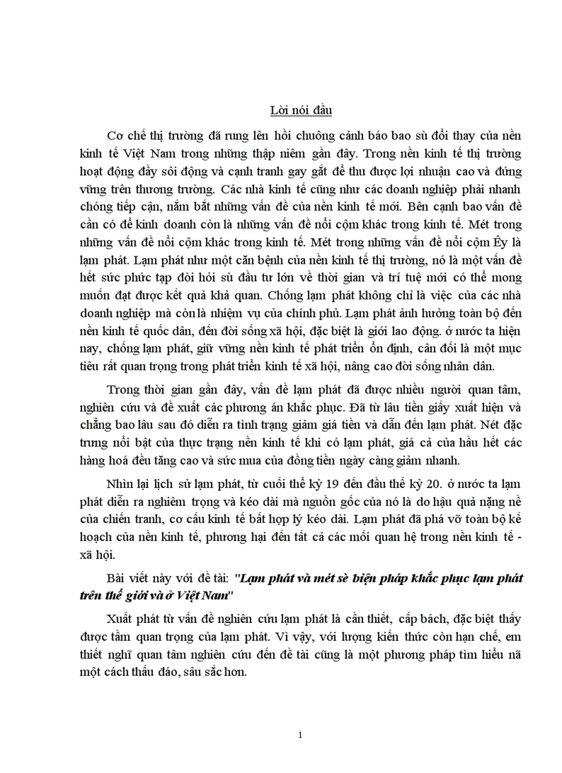 image for page Lạm phát và một số biện pháp khắc phục lạm phát trên thế giới và ở Việt Nam
