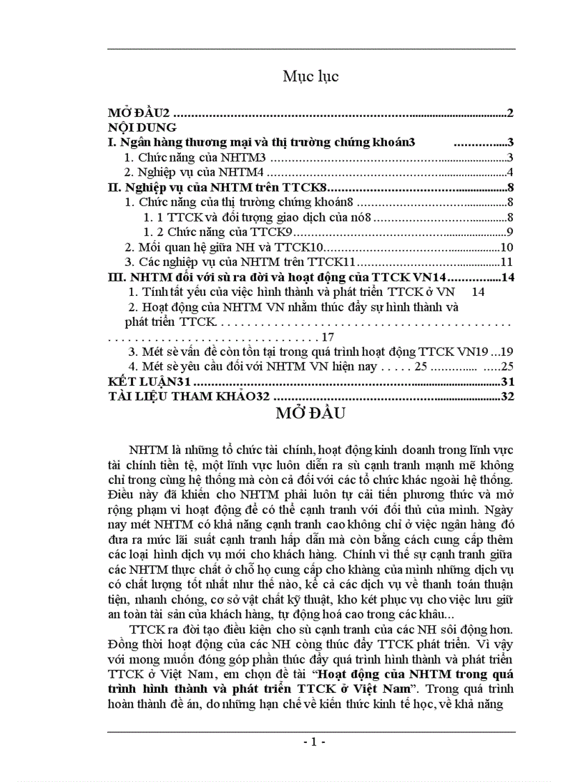 image for page Hoạt động của ngân hàng thương mại trong quá trình hình thành và phát triển thị trường chứng khoán ở Việt Nam