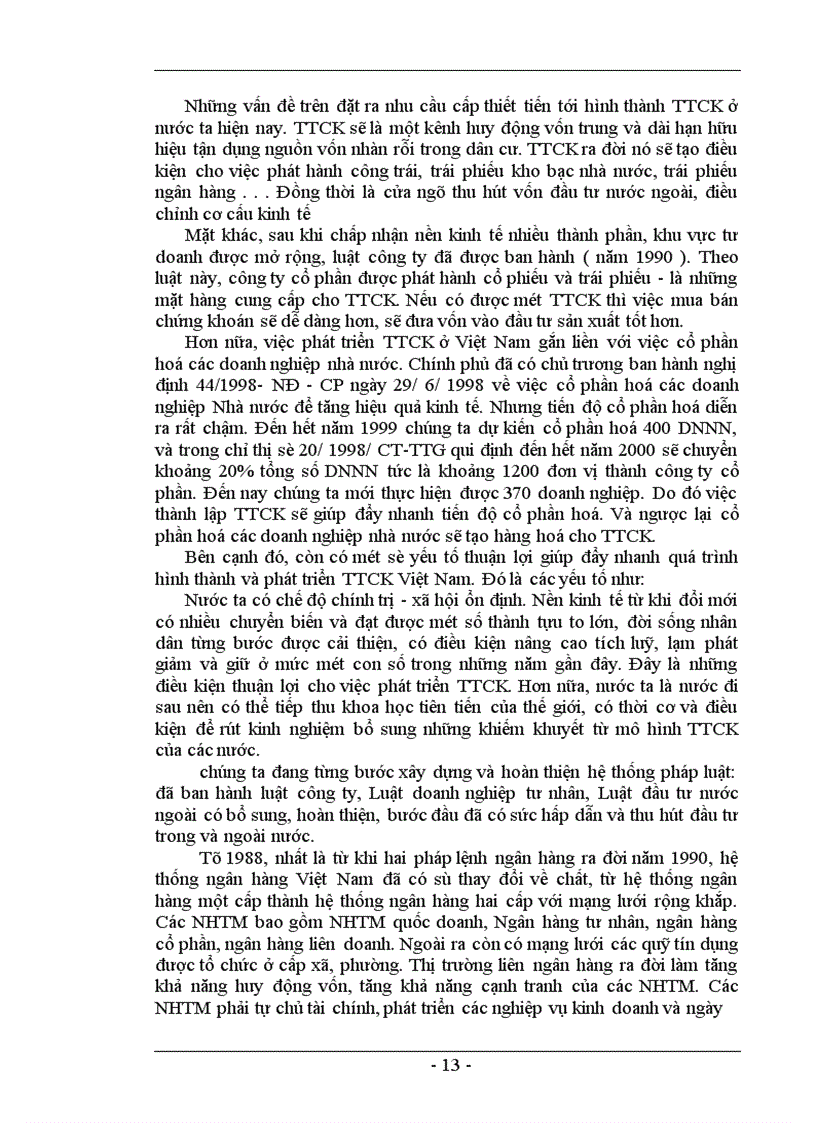 image for page Hoạt động của ngân hàng thương mại trong quá trình hình thành và phát triển thị trường chứng khoán ở Việt Nam
