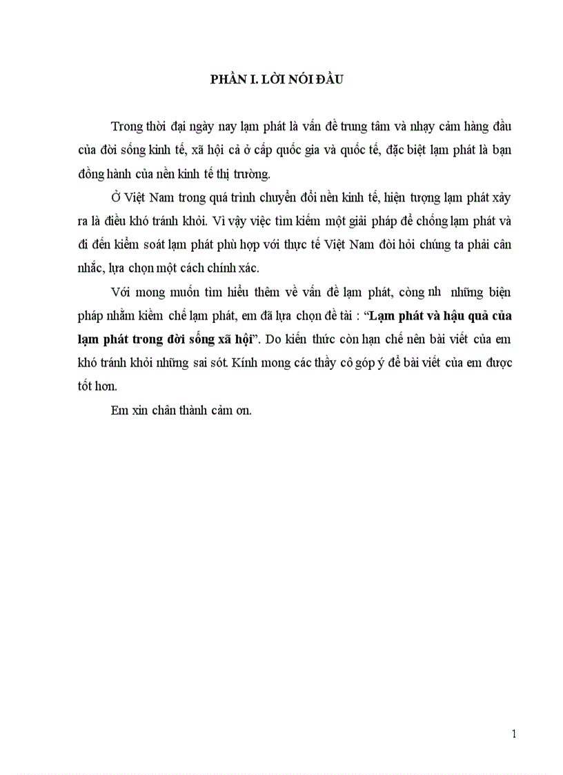 image for page Lạm phát và hậu quả của lạm phát trong đời sống xã hội