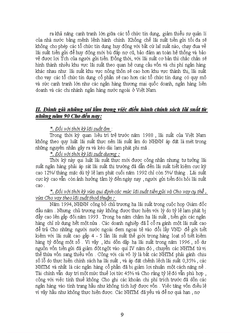 image for page Thực trạng về điều hành chính sách lãi suất ở Việt Nam từ những năm 90 trở lại đây