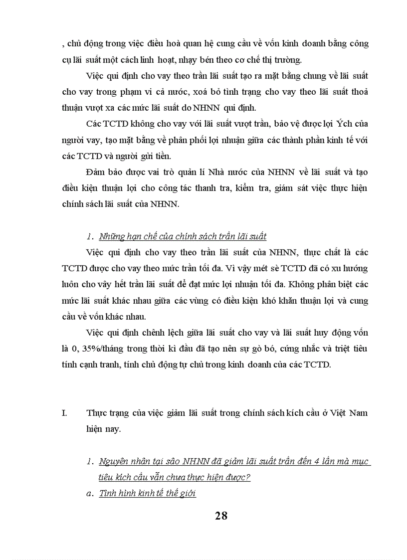 image for page Thực trạng của việc thực hiện chính sách lãi suất tín dụng ở Việt Nam