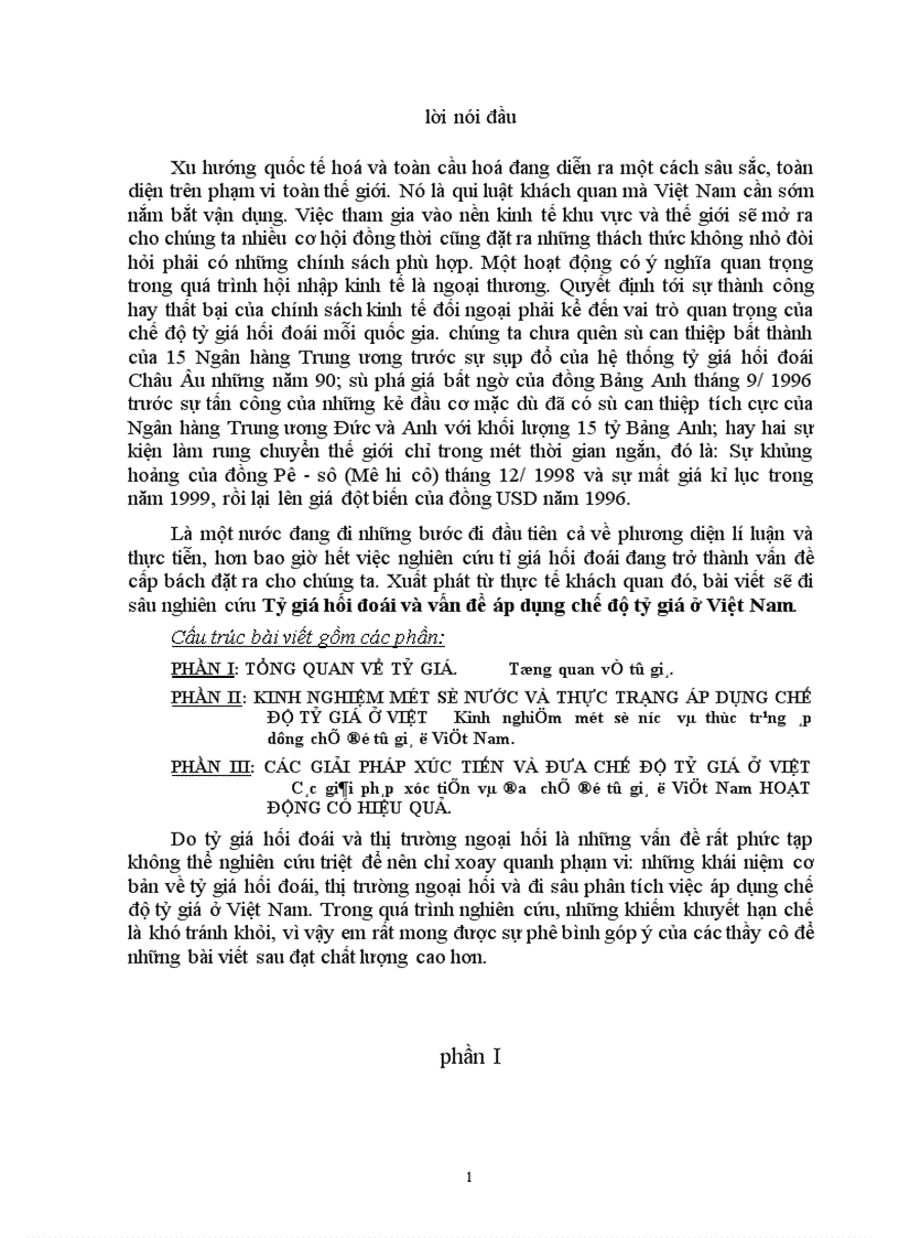 image for page Các giải pháp xúc tiến và đưa chế độ tỷ giá ở Việt Nam hoạt động có hiệu quả.