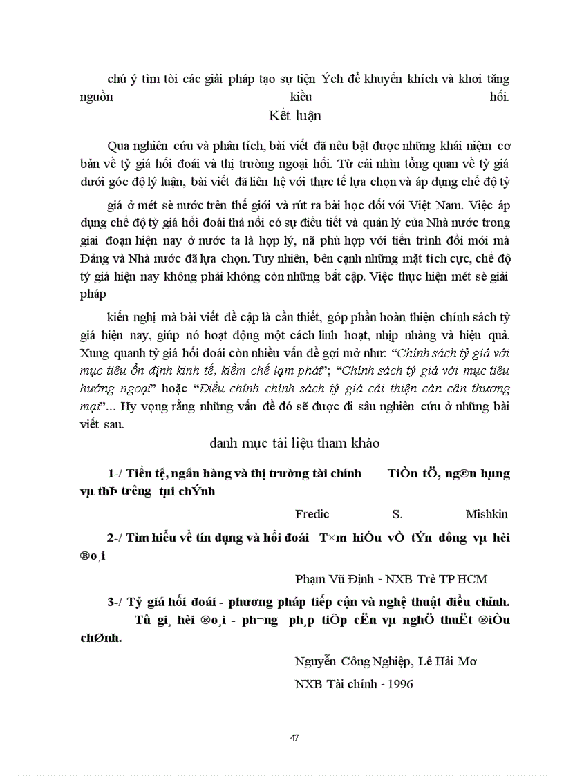 image for page Các giải pháp xúc tiến và đưa chế độ tỷ giá ở Việt Nam hoạt động có hiệu quả.