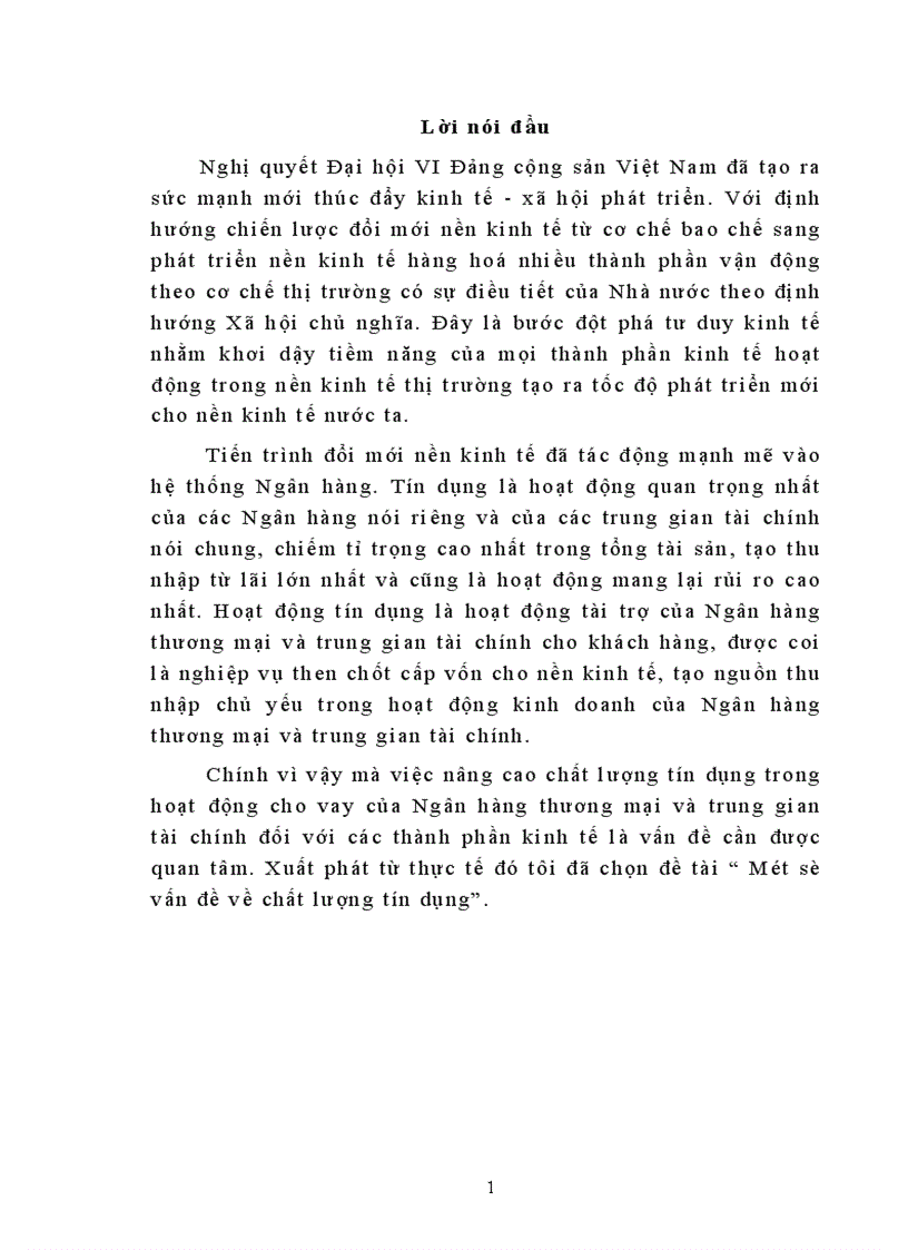 image for page Một số vấn đề về chất lượng tín dụng