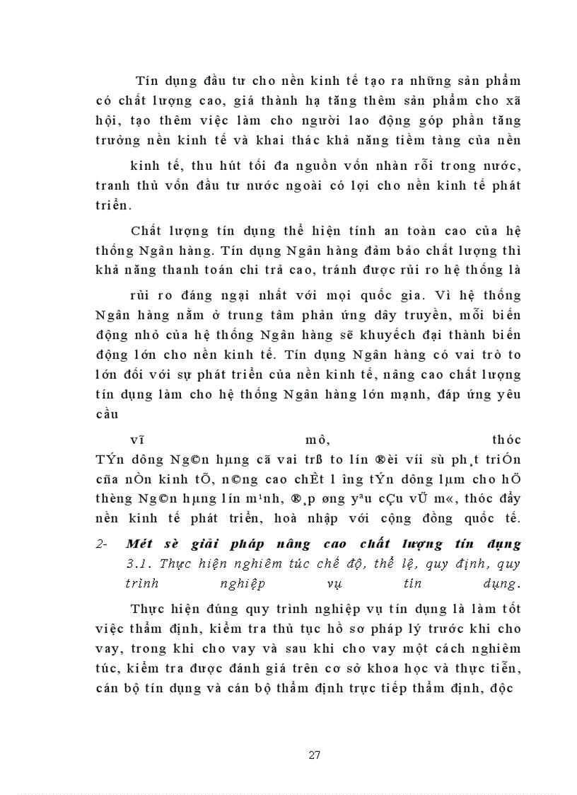 image for page Một số vấn đề về chất lượng tín dụng