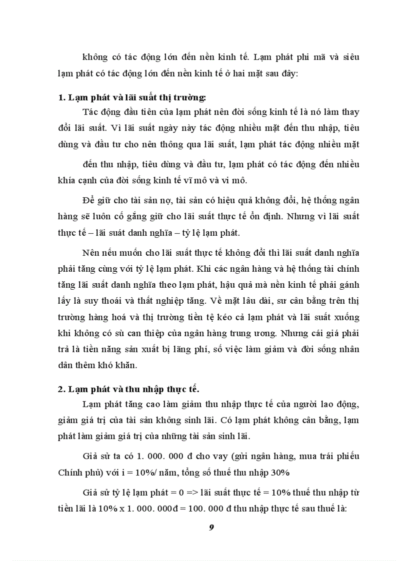 image for page Lạm phát và hậu quả của lạm phát