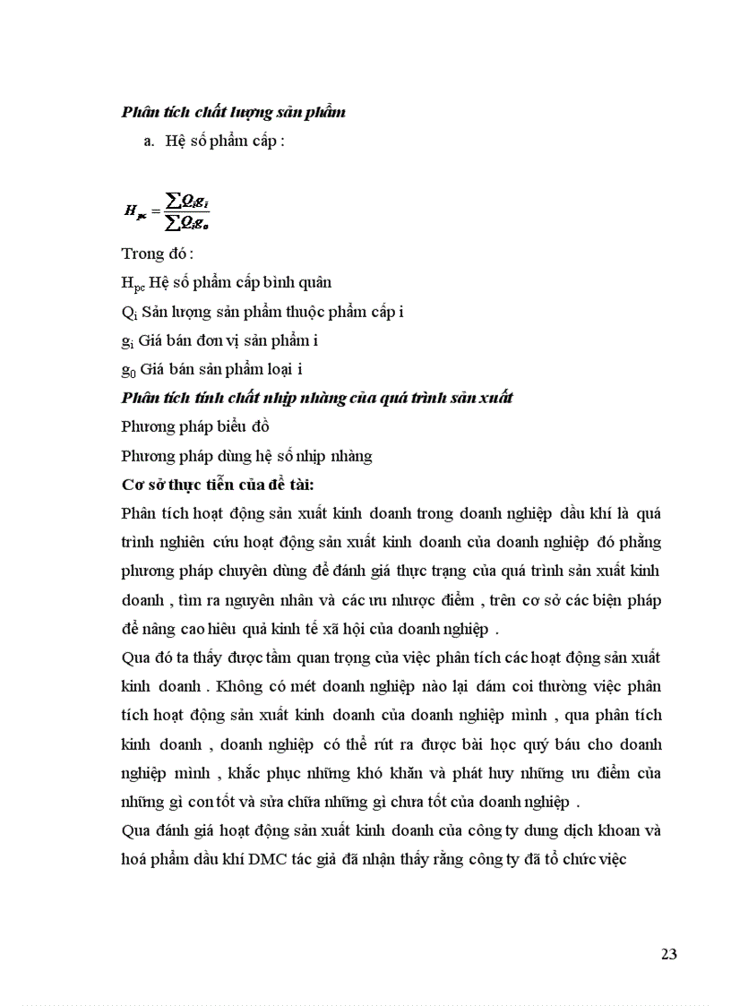 image for page Phân tích tình hình sản xuất sản phẩm của công ty dung dịch khoan và hoá phẩm dầu khí DMC