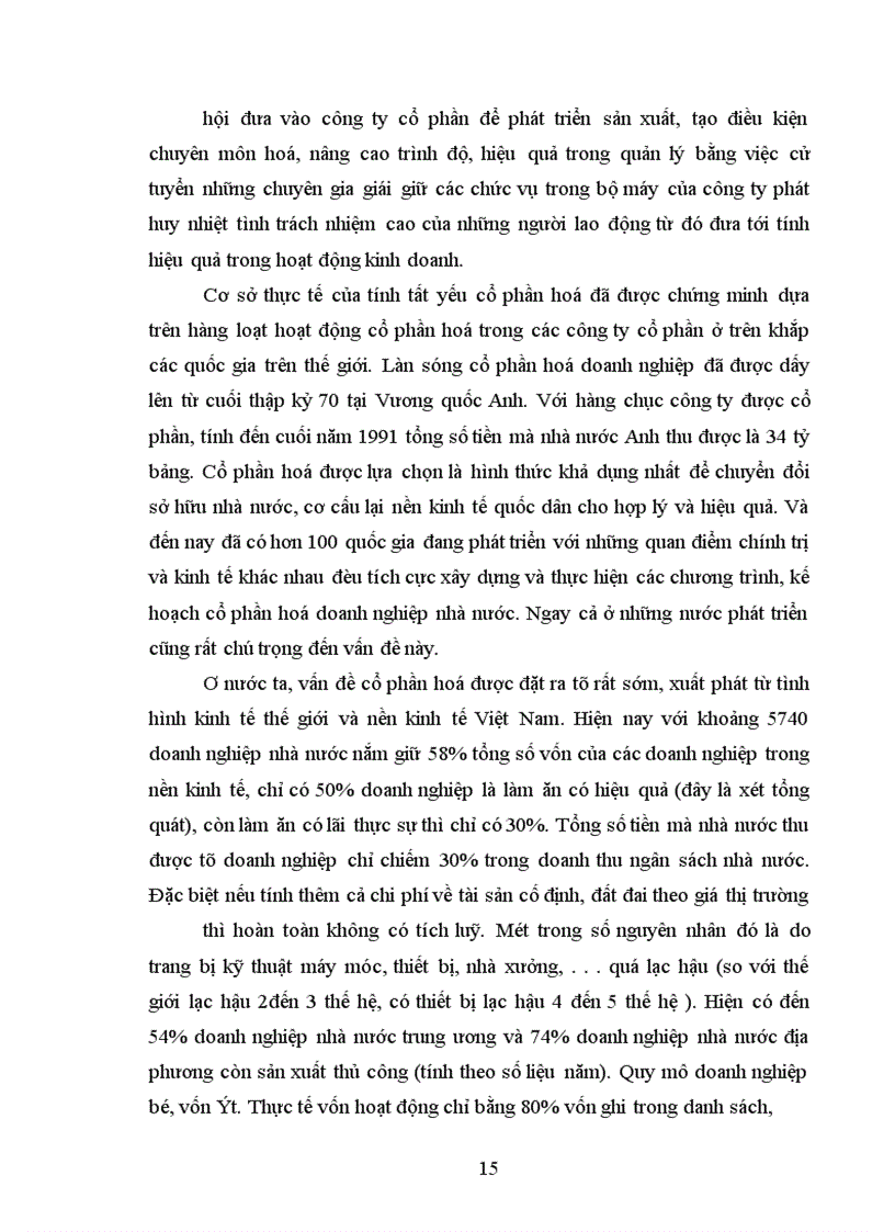 image for page Thực trạng cổ phần hoá các doanh nghiệp nhà nước hiện nay