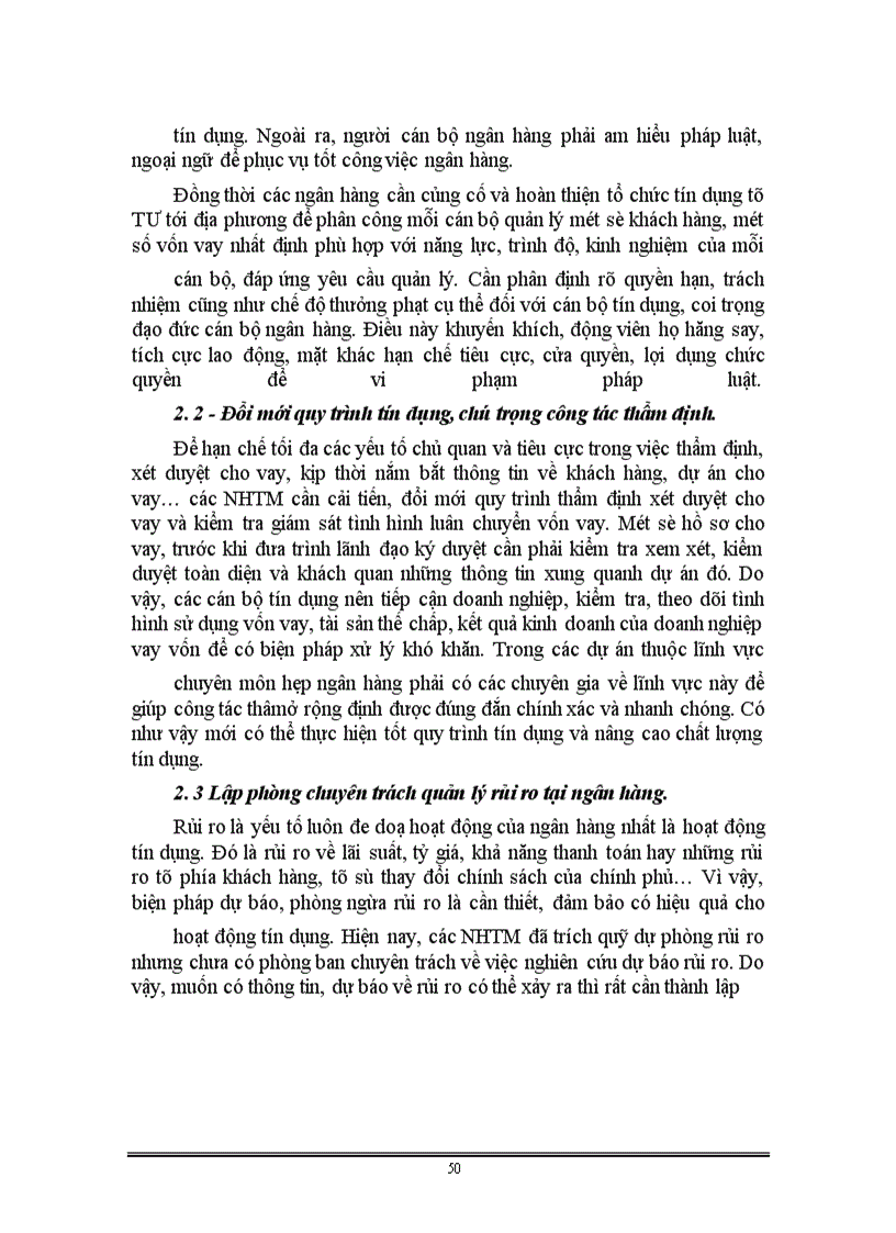 image for page Giải pháp mở rộng và nâng cao hiệu quả hoạt động tín dụng của NHTM ở Việt Nam hiện nay