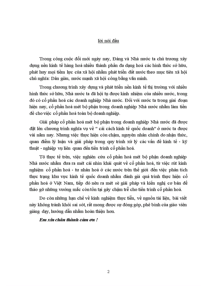 image for page Nghiên cứu cổ phần hoá một bộ phận doanh nghiệp Nhà nước