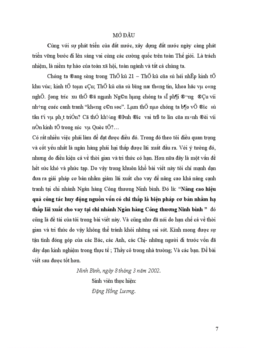 image for page Nâng cao hiệu quả công tác huy động nguồn vốn có chi thấp là biện pháp cơ bản nhằm hạ thấp lãi xuất cho vay tại chi nhánh Ngân hàng Công thương Ninh bình