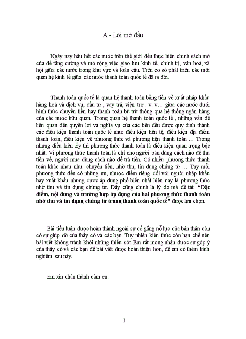 image for page Đặc điểm, nội dung và trường hợp áp dụng của hai phương thức thanh toán nhờ thu và tín dụng chứng từ trong thanh toán quốc tế